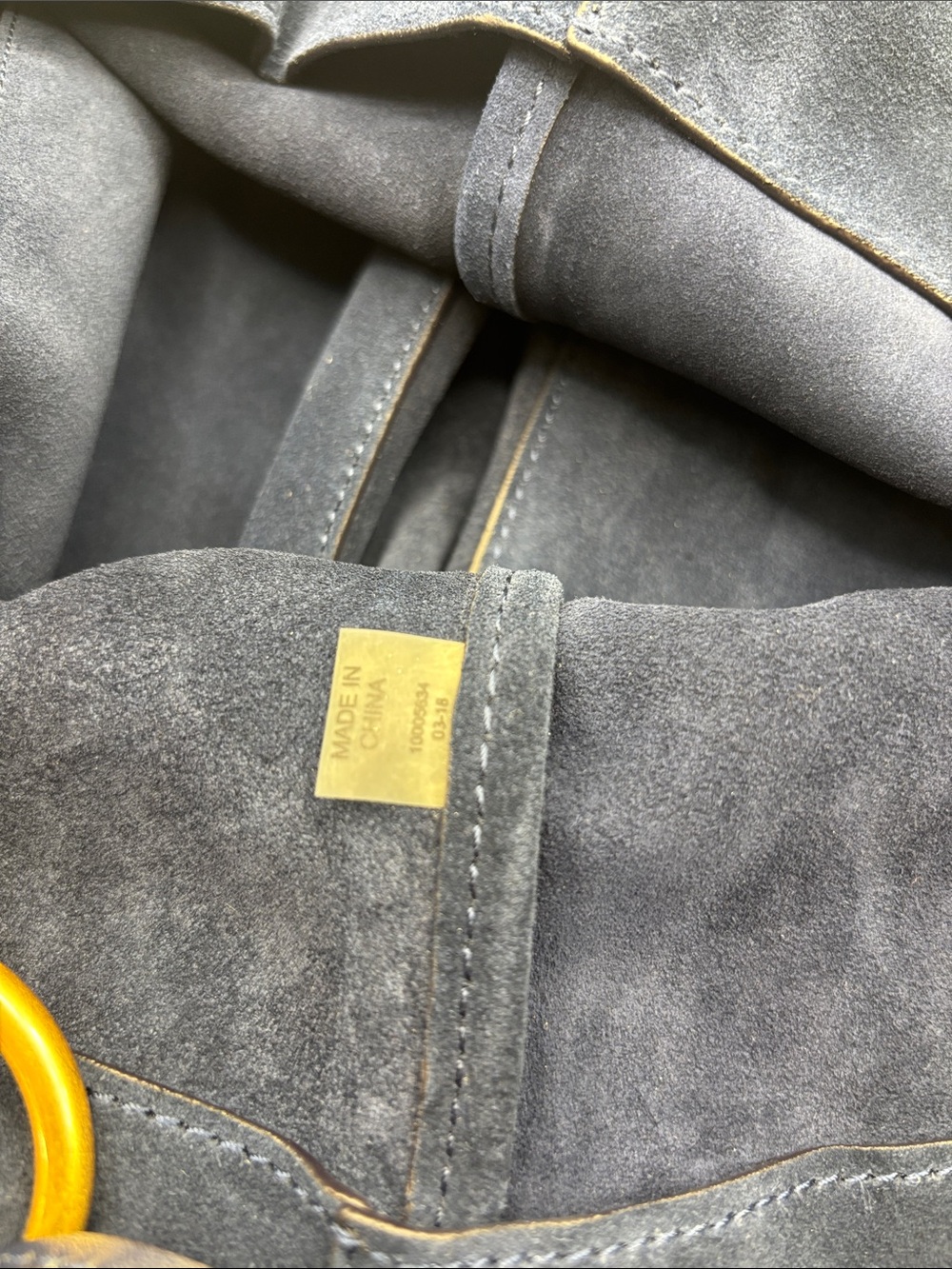 Tory Burch Farrah Suede Tote Bag in Royal Navy / Midnight Blue - Picture 2 of 8